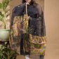 Smokey Black  Jamdani 2-Piece Set Kurti & Dupatta (UNSTITCHED) -660