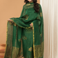 Pine Green color Jamdani 2-Piece Set Kurti & Dupatta (UNSTITCHED) - 144