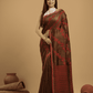 Red Brown Matka Silk Jamdani Saree - 049