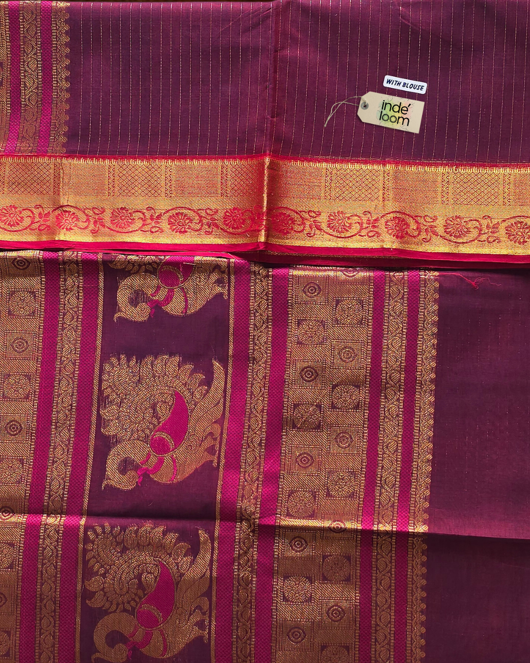 Kanchi Cotton|Maroon & REd