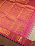 Silk Mark Certified Handloom Kanjivaram Silk Saree  |  Warm Ivory