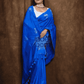 Reshom silk Matka Handloom Saree with Egyptian Blue-114