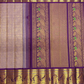 Pure Handwoven Gadwal Silk Saree With Mulberry Purple - 030