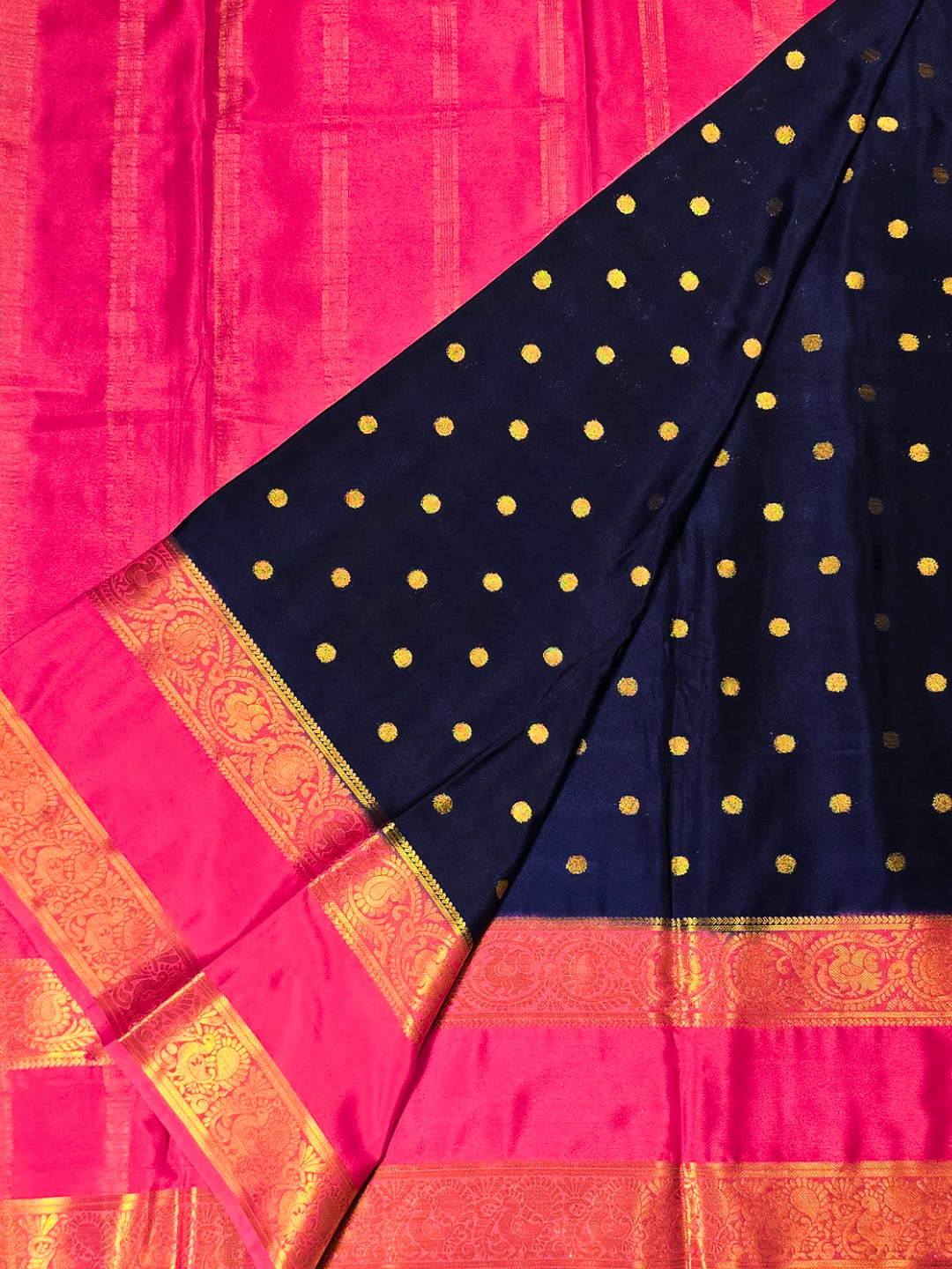 Classic Mysore Silk Saree  |  Dark Blue