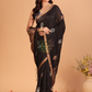 Handloom Matka Silk Jamdani Saree With Rich Black - 111