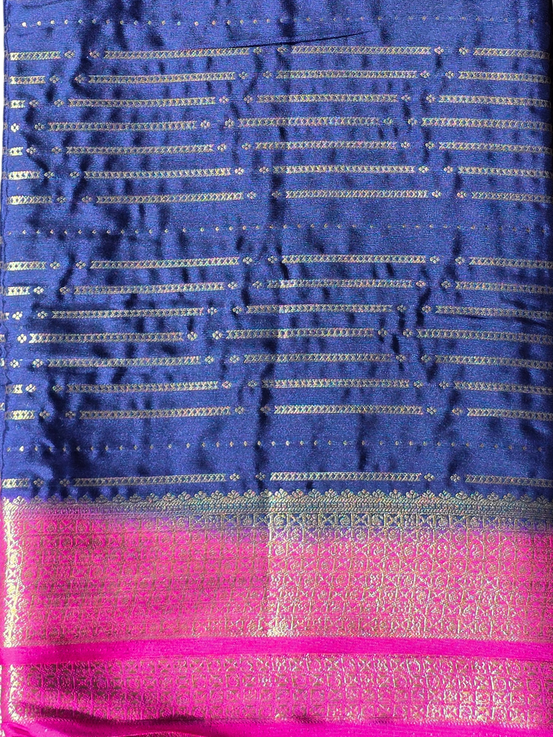 Classic Mysore Silk Saree  |  Navy Blue