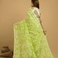Cotton Silk Jamdani Saree With Pear green - 007