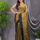 Tissue Silk Saree With Olive Green - 013
