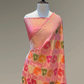 Pure Banarasi Exclusive Ektara Kora JAMDANI Tilfi saree  | Coral Pink