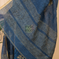 Classic Blue Linen X Linen 2 -Piece Set Kurti & Dupatta (UNSTITCHED) -086