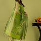Handwoven Jamdani Muslin Unstitched 2-piece Kurti | Parrot Green