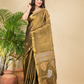 Tissue Silk Saree With Golden Brown - 029