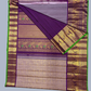 Pure Handwoven Gadwal Silk Saree With Mulberry Purple - 030