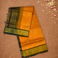 Handloom Korvai Silk Cotton Saree  |  Tangerine Orange