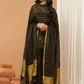 Black with Golden color Jamdani 2-Piece Set Kurti & Dupatta (UNSTITCHED) - 145
