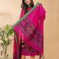 Dark Pink Mercerized Cotton 2-Piece Set Kurti & Dupatta (UNSTITCHED) -090