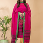 Dark Pink Mercerized Cotton 2-Piece Set Kurti & Dupatta (UNSTITCHED) -090