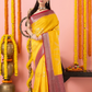 Classic Benarasi Semi Silk Saree | Mustard Yellow