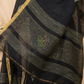 Coal Black Linen X Linen 2-Piece Set Kurti & Dupatta (UNSTITCHED) -091