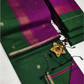 Maheshwari Silk Cotton Saree – Festive Elegance | Bottle Green