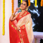 Pure Handloom Korvai Saree | Ivory White and Red