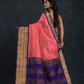 Pure Handloom Korvai Saree | Hot Pink and Golden Blue