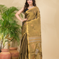 Tissue Silk Saree With Golden Brown - 029