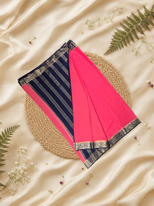 Classic Mysore Silk Saree  |  rani pink