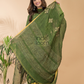 Jungle Green Linen X Linen 2-Piece Set Kurti & Dupatta (UNSTITCHED) - 092