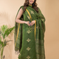 Jungle Green Linen X Linen 2-Piece Set Kurti & Dupatta (UNSTITCHED) - 092