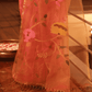 Neon Orange Hand Made Jamdani Saree -099