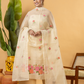 Classic Kota Doria Cotton Unstitched 2-Piece Kurti | Cream