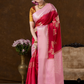 Classic Benarasi Semi Silk Saree | Classic Red