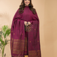 Dark Pink Organic Linen 2-Piece Set Kurti & Dupatta (UNSTITCHED) -093