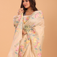 Tussar Silk Jamdani Saree With Pale Brown - 139