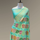 Pure Banarasi Exclusive Ektara Kora JAMDANI Tilfi saree  | Aqua Turquoise