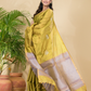 Tissue Silk Saree With Neon Yellow - 030