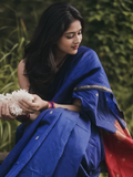Maheshwari Silk Cotton Saree – Festive Elegance | Royal Blue
