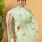 Classic Kota Doria Cotton Unstitched 2-Piece Kurti | Pista Green