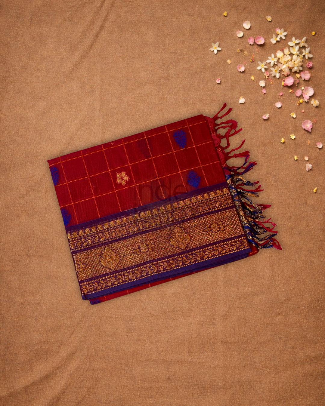 Chettinad Cottton Saree With Cerise Pink