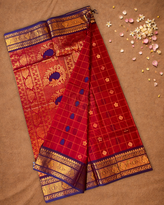 Chettinad Cotton Saree  |  Magenta Pink
