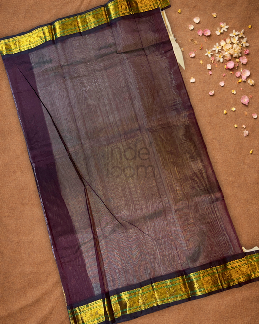 Pure Handloom Korvai Saree | Pale White