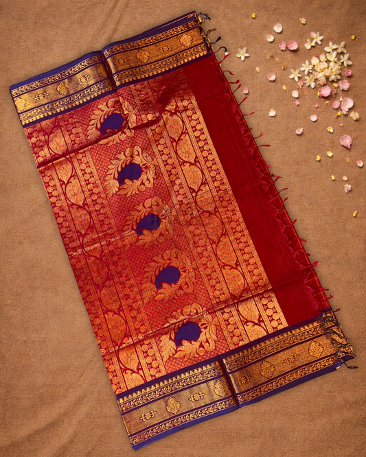 Chettinad Cotton Saree  |  Magenta Pink