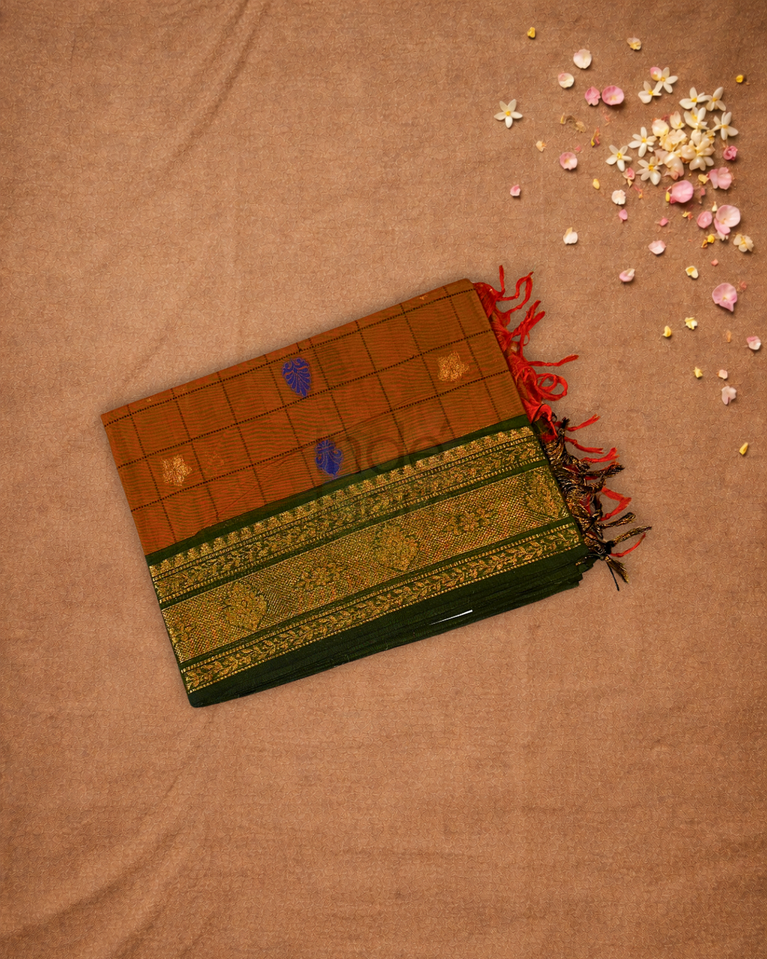Chettinad Cottton Saree With Brown