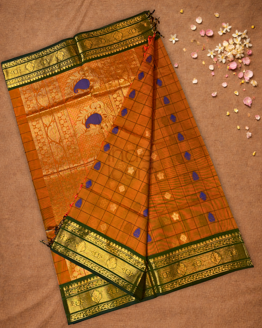 Chettinad Cotton Saree  |  Caramel Brown