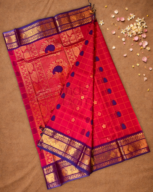Chettinad Cotton Saree  |  Watermelon Pink
