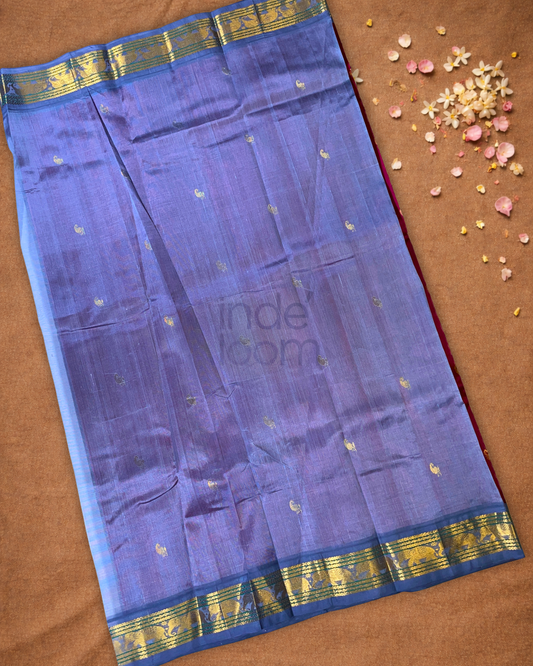 Pure Handloom Korvai Saree | Hot Pink
