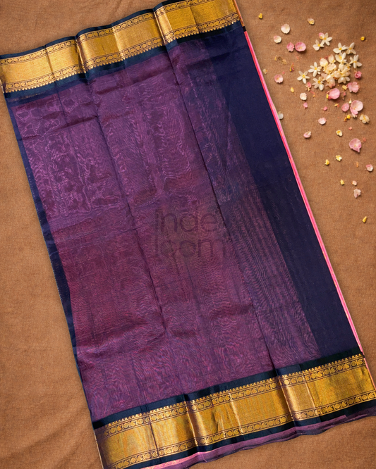 Pure Handloom Korvai Saree | Doll Pink