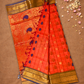 Chettinad Cottton Saree With Burnt Orange