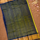 Handloom Korvai Silk Cotton Saree  |  Lime Green